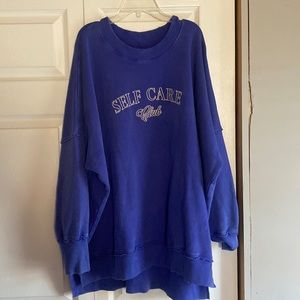 Aerie Happiest Sweatshirt In “self care club”